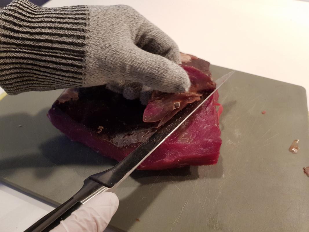 Dryaged oksespidsbryst