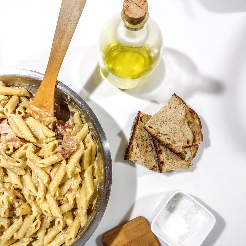 Penne carbonara