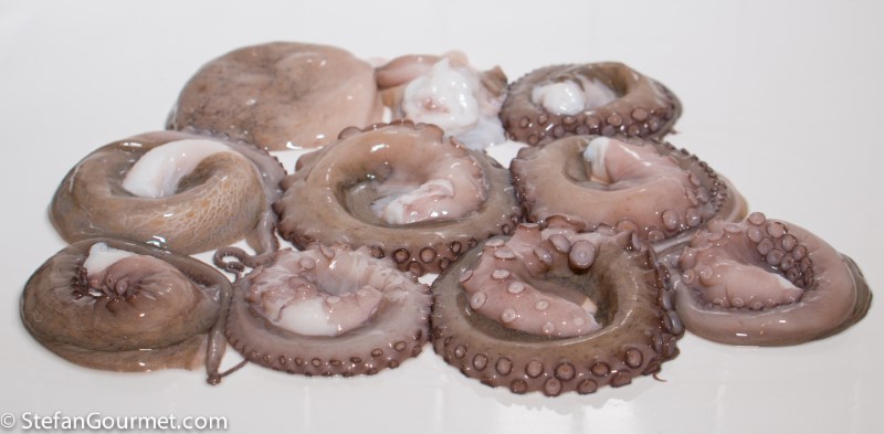 Blæksprutte sous vide