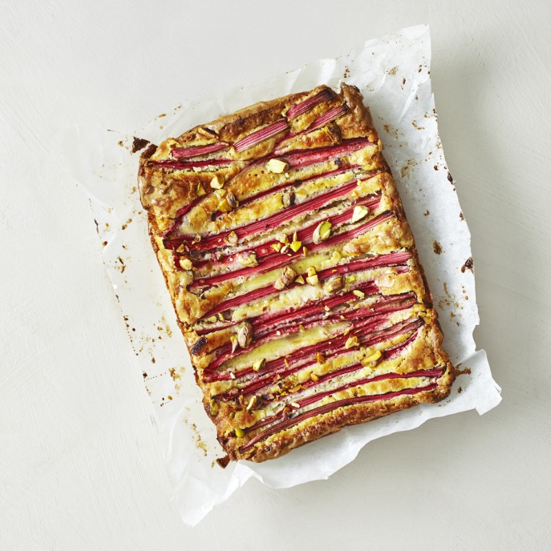 Blondie med rabarber