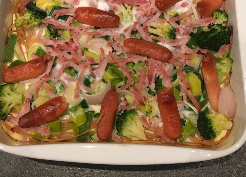 Broccolitærte med skinke