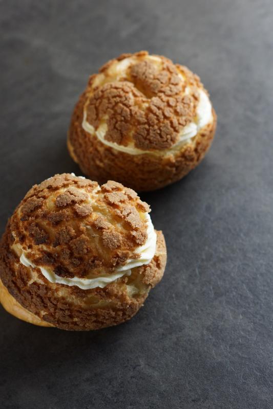 Choux au craquelin (vandbakkelse med sprød kiks)