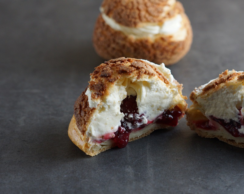 Choux au craquelin (vandbakkelse med sprød kiks)