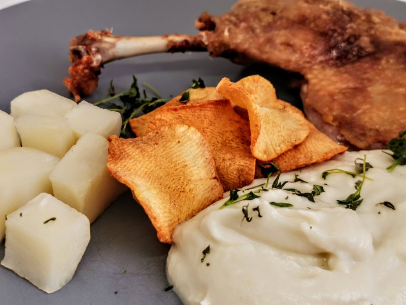Confit de canard med jordskokker på 3 måder