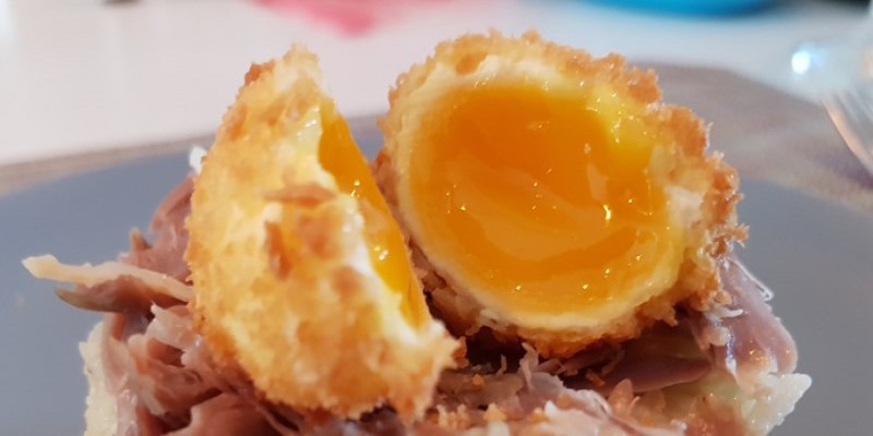 Friteret æggeblomme