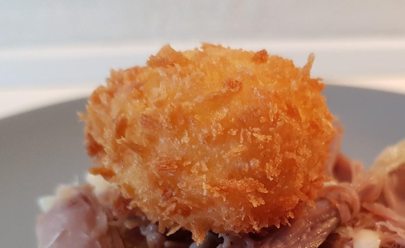 Friteret æggeblomme