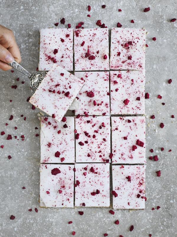 Glutenfri hindbærsnitter