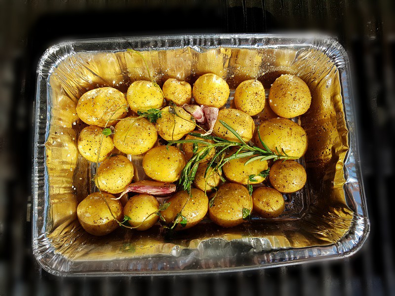 Grillede kartofler