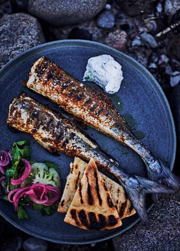 Grillet hornfisk