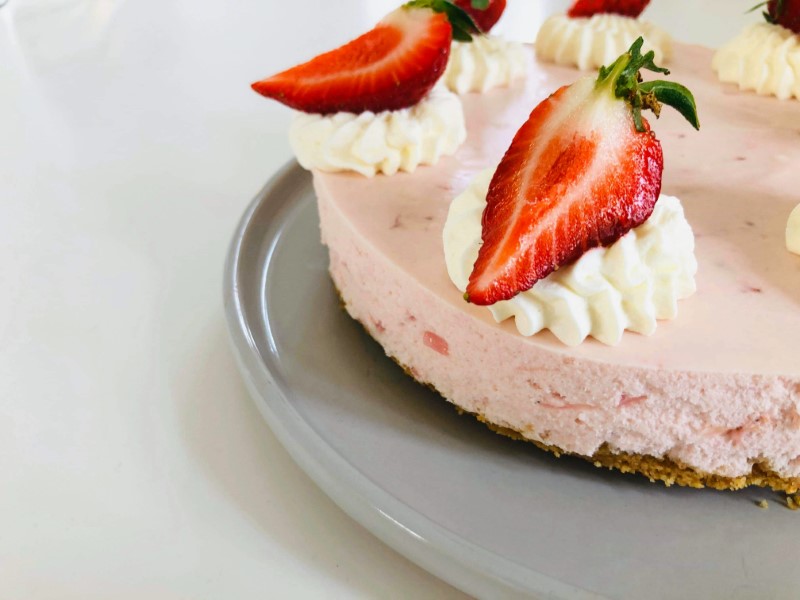 Jordbær cheesecake