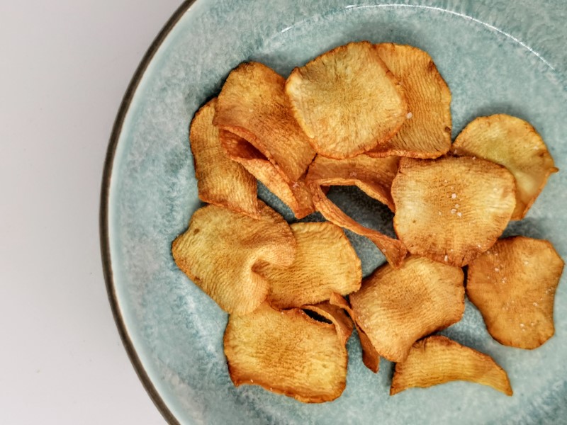 Jordskokkechips i friture