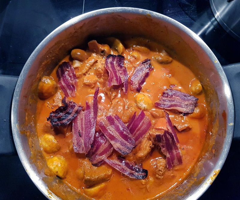 Mørbradgryde med bacon