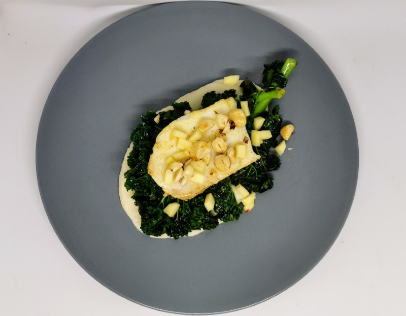 Pandestegt helleflynderfilet