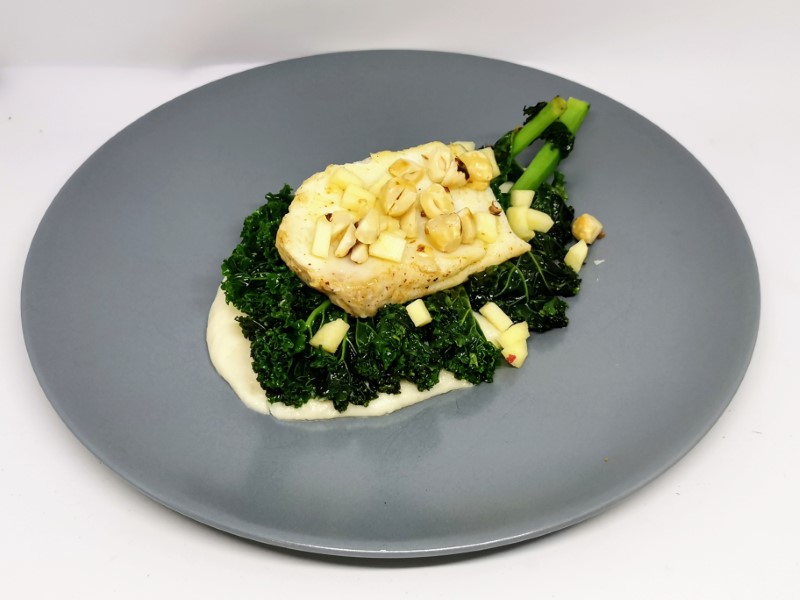 Pandestegt helleflynderfilet