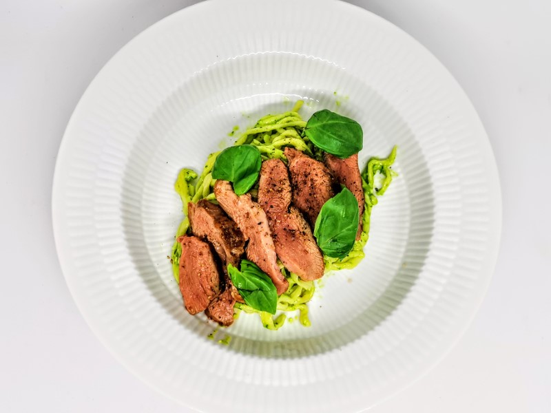 Pasta Pesto Andebryst