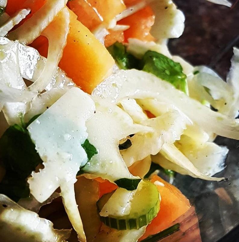 Salat med fennikel og mynte