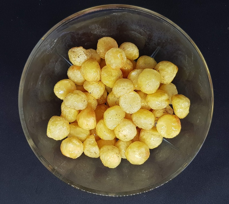 Små kartoffelkugler i ovn