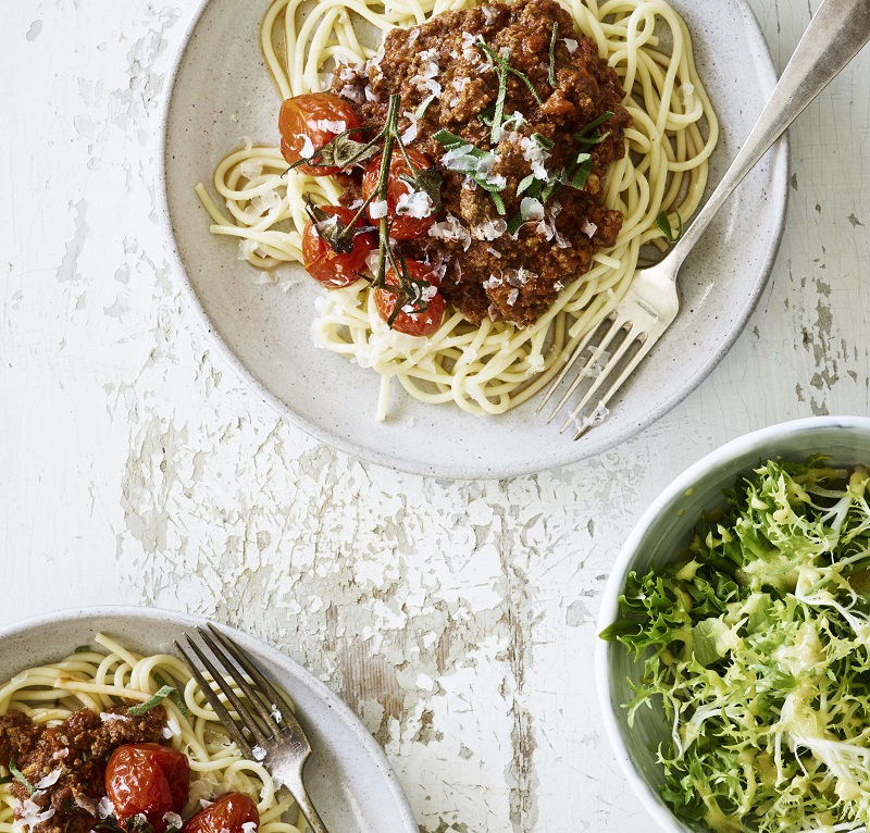 Spaghetti med kødsovs