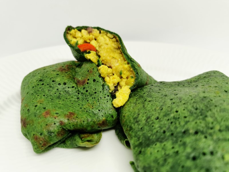 Spinatpandekager med kylling