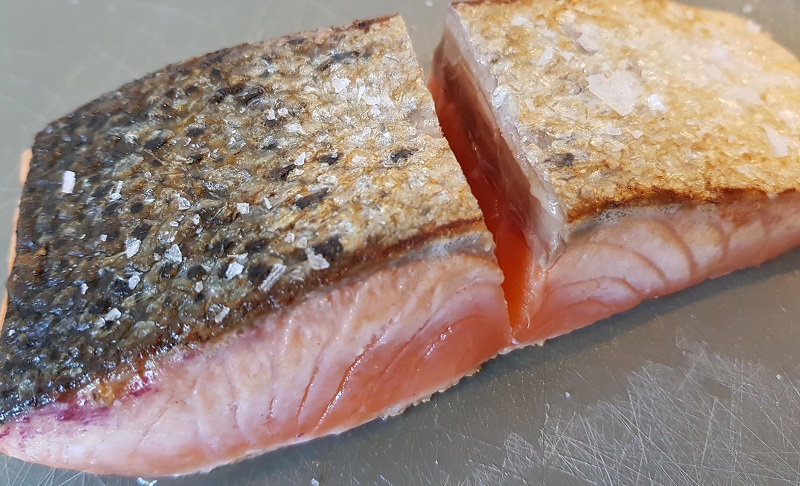 Stegt laks på pande