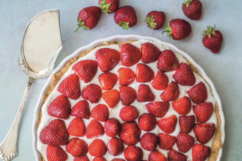 Vegansk jordbærtærte