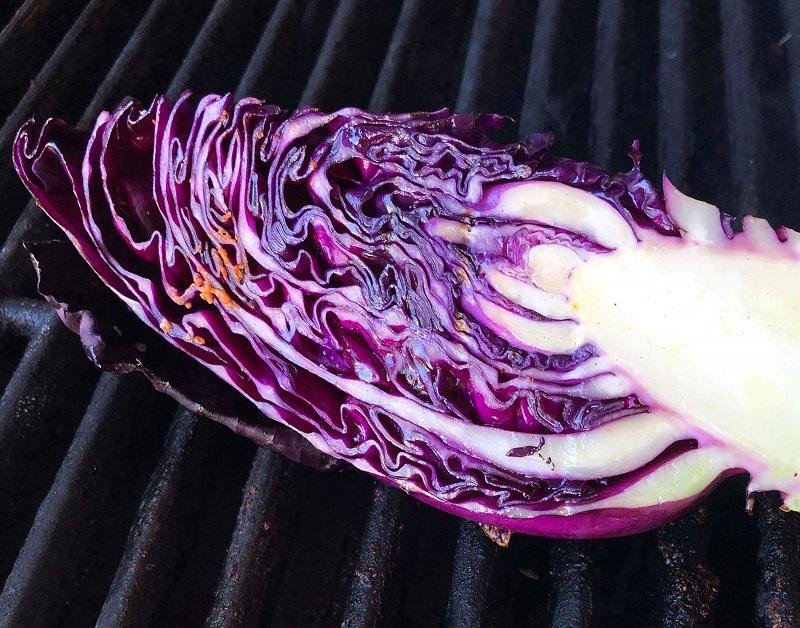 Grillet rød spidskål
