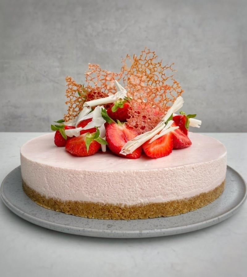 Jordbær cheesecake